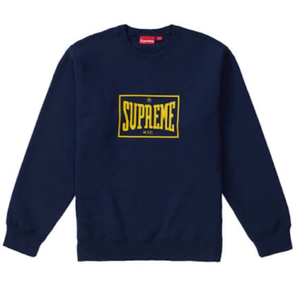Supreme Warm-Up Crewneck Navy ❌SOLD❌